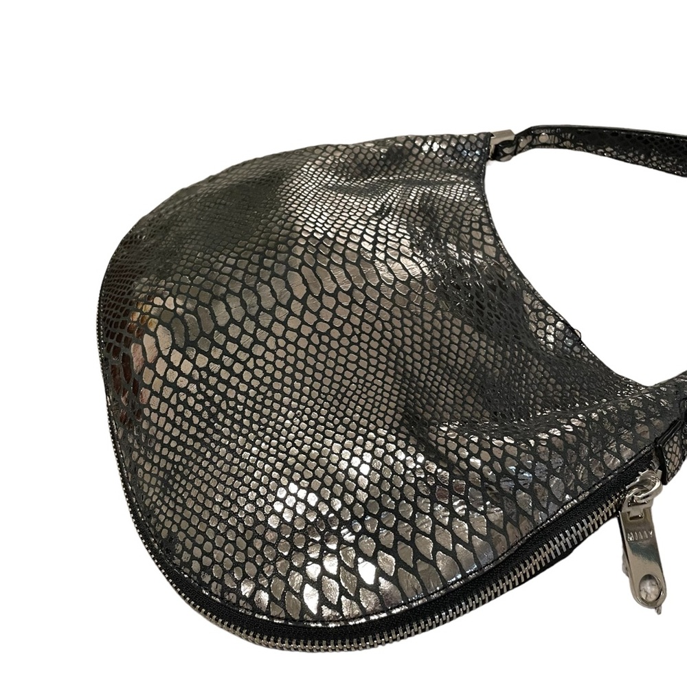 Milly Metallic Mirrored Python Expandable Hobo Bag - image 5